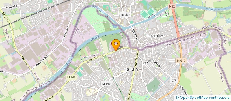 localisation de l'entreprise MADAME PAULINE RUFFIN  HALLUIN