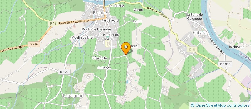 localisation de l'entreprise MADAME PAULINE SANCHEZ  BRANNE