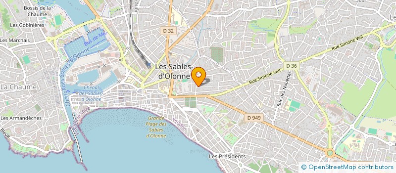 localisation de l'entreprise MADAME PAULINE SUCHAUD à LES SABLES D'OLONNE