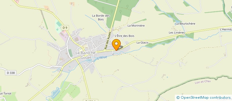 localisation de l'entreprise MADAME PAULINE TABOUREL à LA BAZOCHE-GOUET