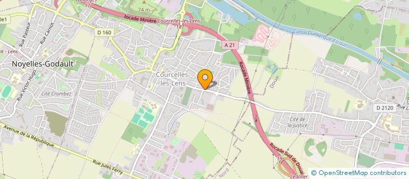 localisation de l'entreprise MADAME PAULINE TAILLIEZ  COURCELLES-LES-LENS