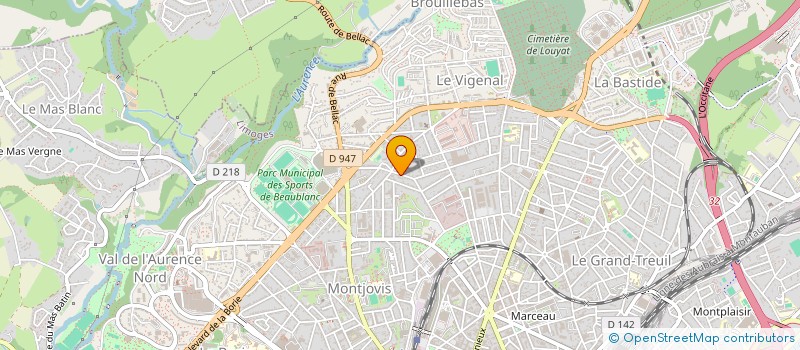 localisation de l'entreprise MADAME PAULINE TERRADE à LIMOGES