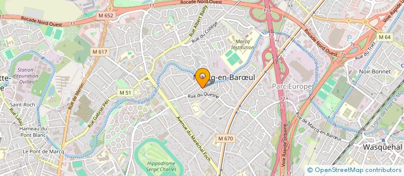 localisation de l'entreprise MADAME PAULINE TOULEMONDE à MARCQ EN BAROEUL