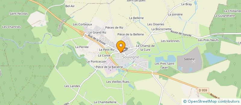 localisation de l'entreprise MADAME PAULINE VERNEAU à SOUVIGNE