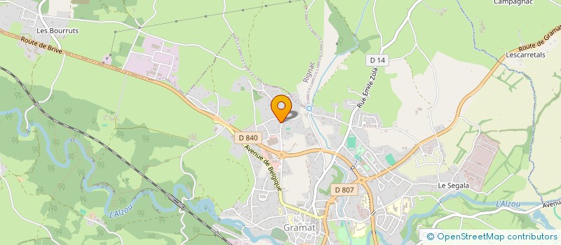 localisation de l'entreprise MADAME PAULINE VIDAL  GRAMAT