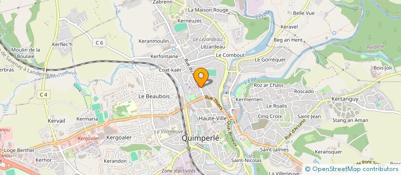 localisation de l'entreprise MADAME PAULINE VINCENT  QUIMPERLE