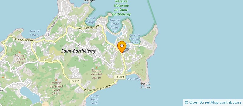 localisation de l'entreprise MADAME PEARL BONVALLET  SAINT-BARTHELEMY