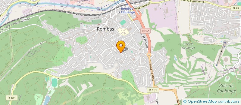 localisation de l'entreprise MADAME PEGGY FOURNIER  ROMBAS