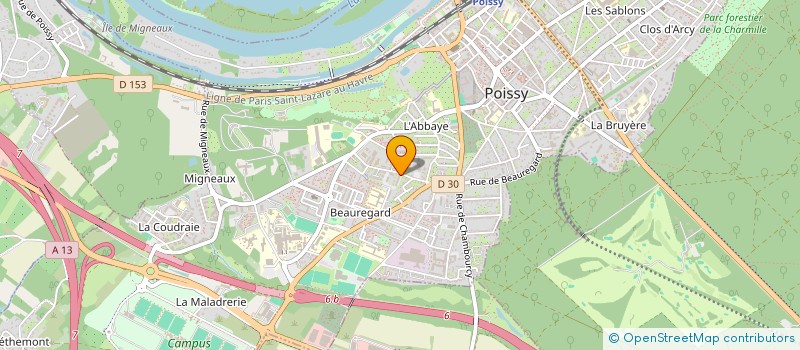 localisation de l'entreprise MADAME PEGGY LEBLANC  POISSY