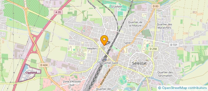localisation de l'entreprise MADAME PEGGY MULLER à SELESTAT