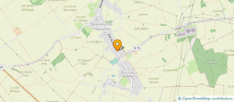 localisation de l'entreprise MADAME PEGGY PERCHEVAL  BEAULIEU-LES-FONTAINES