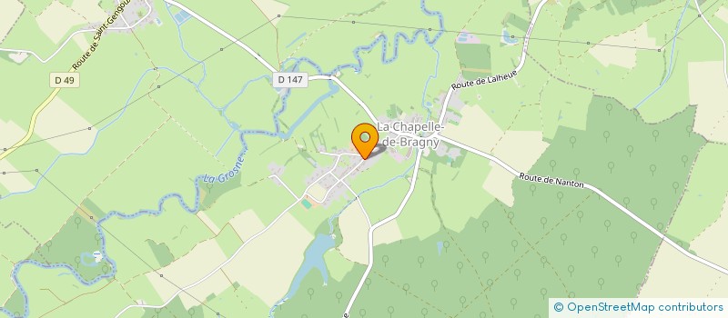 localisation de l'entreprise MADAME PEGGY POINTELIN à LA CHAPELLE-DE-BRAGNY