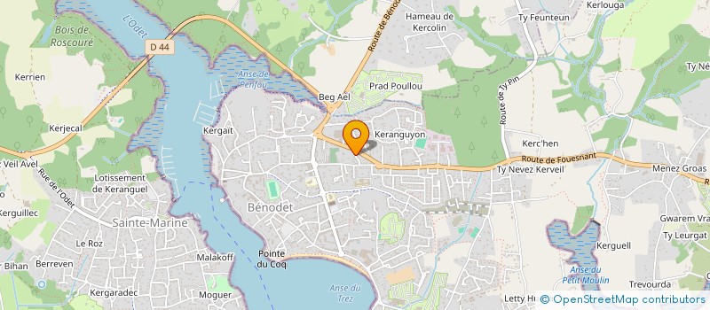 localisation de l'entreprise MADAME PEGGY POULAIN  BENODET