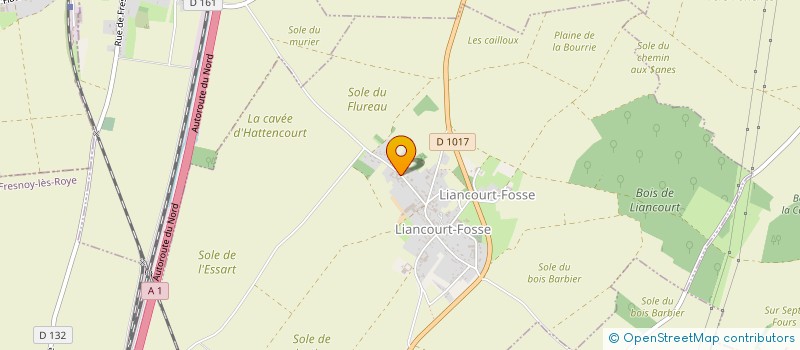 localisation de l'entreprise MADAME PEGGY ROQUANCOURT à LIANCOURT-FOSSE