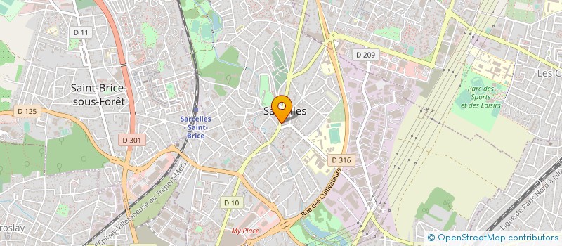 localisation de l'entreprise MADAME PEGGY THOMAS à SARCELLES