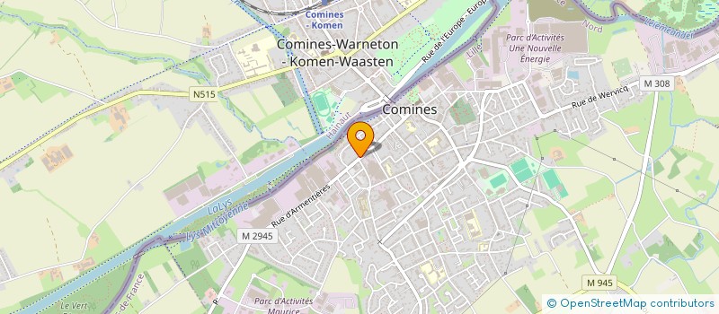 localisation de l'entreprise MADAME PELAGIE PONCHEAUX  COMINES