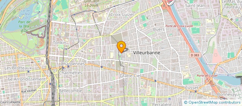 localisation de l'entreprise MADAME PENELOPE MAGNIN  VILLEURBANNE