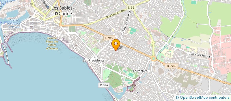 localisation de l'entreprise MADAME PENELOPE PAIRAUDEAU à LES SABLES D'OLONNE