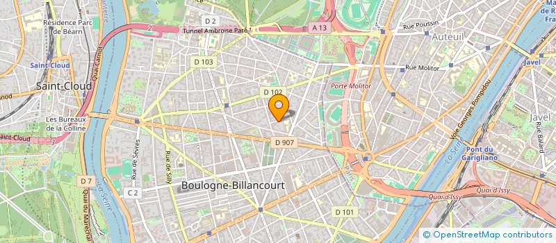 localisation de l'entreprise MADAME PERETTE PRADIER à BOULOGNE-BILLANCOURT