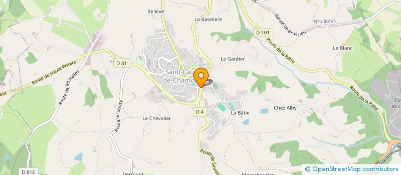 localisation de l'entreprise MADAME PERINE VIAL à SAINT-LAURENT-DE-CHAMOUSSET