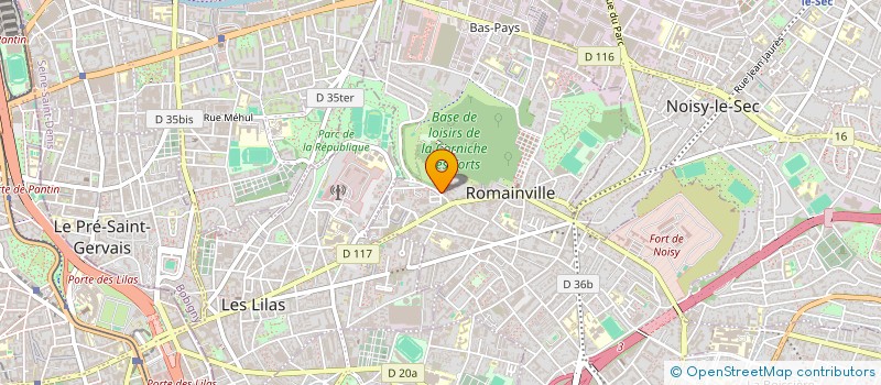 localisation de l'entreprise MADAME PERLA AZIZA  ROMAINVILLE