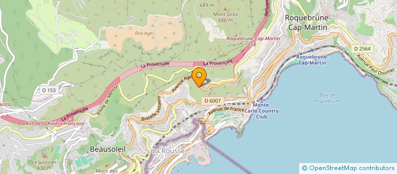 localisation de l'entreprise MADAME PERLETTE GOZLAN à ROQUEBRUNE-CAP-MARTIN