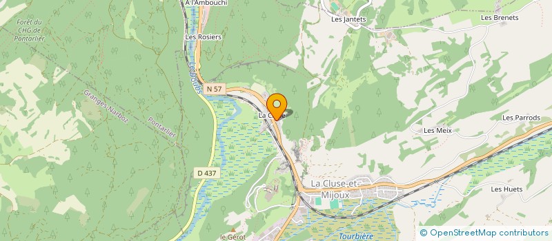 localisation de l'entreprise MADAME PEROLINE TAVERNIER  LA CLUSE-ET-MIJOUX