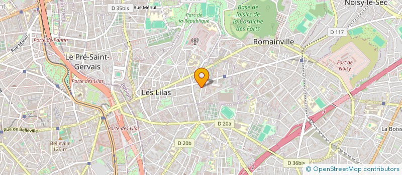 localisation de l'entreprise MADAME PERPETUE GONCALVES à LES LILAS