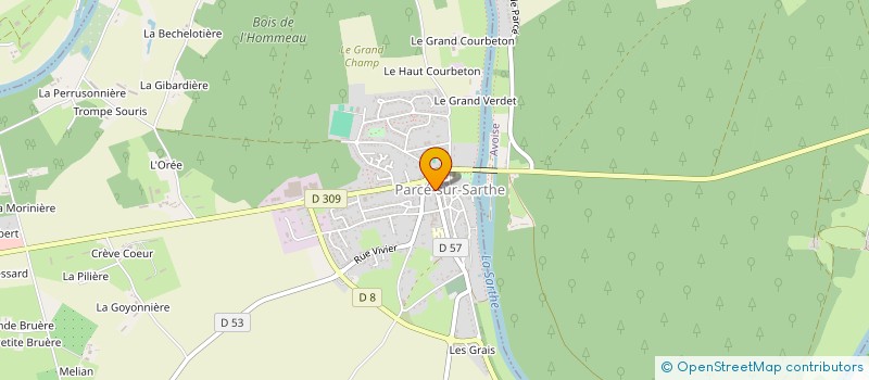 localisation de l'entreprise MADAME PERRINE BELLANGER  PARCE-SUR-SARTHE