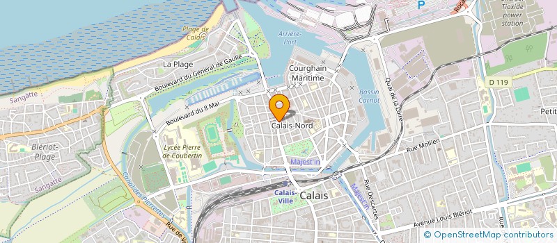 localisation de l'entreprise MADAME PERRINE BONNET  CALAIS