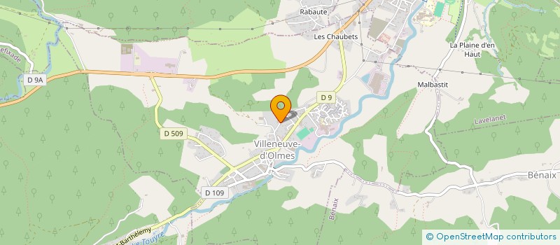 localisation de l'entreprise MADAME PERRINE CANNIERE à VILLENEUVE D'OLMES