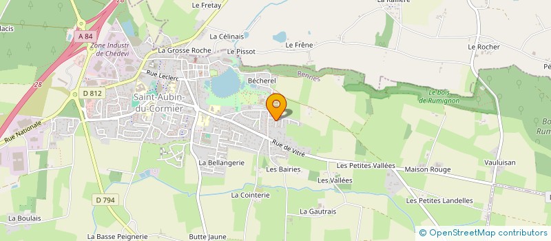 localisation de l'entreprise MADAME PERRINE DE LA FOUCHARDIERE  SAINT-AUBIN-DU-CORMIER