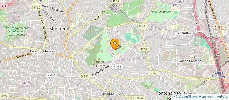 localisation de l'entreprise MADAME PERRINE DESBUREAUX à MONTREUIL
