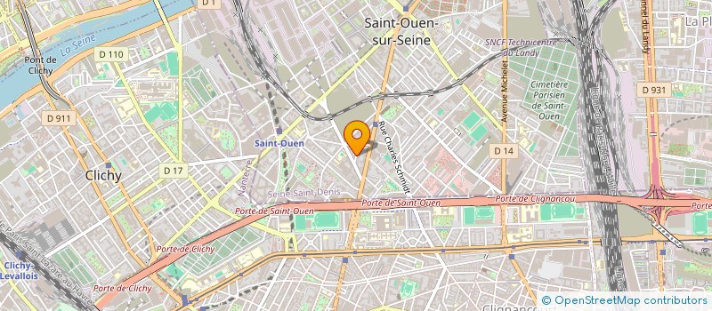 localisation de l'entreprise MADAME PERRINE FORITE à SAINT-OUEN-SUR-SEINE