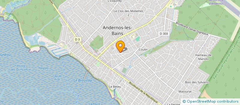 localisation de l'entreprise MADAME PERRINE GOSSET à ANDERNOS-LES-BAINS