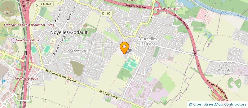 localisation de l'entreprise MADAME PERRINE GUEDES  COURCELLES-LES-LENS