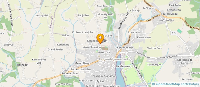 localisation de l'entreprise MADAME PERRINE LANCIEN  LA FORET FOUESNANT