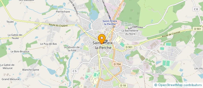 localisation de l'entreprise MADAME PERRINE LAVIGNE  SAINT-YRIEIX-LA-PERCHE