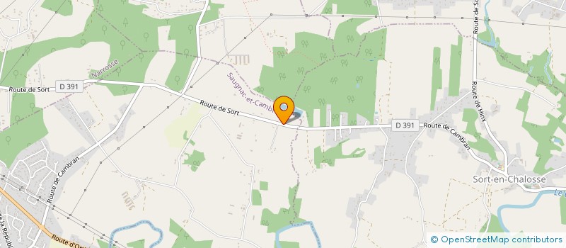 localisation de l'entreprise MADAME PERRINE MIRO  SAUGNAC-ET-CAMBRAN