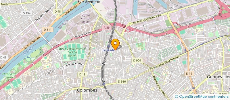 localisation de l'entreprise MADAME PERRINE MONTERO à COLOMBES