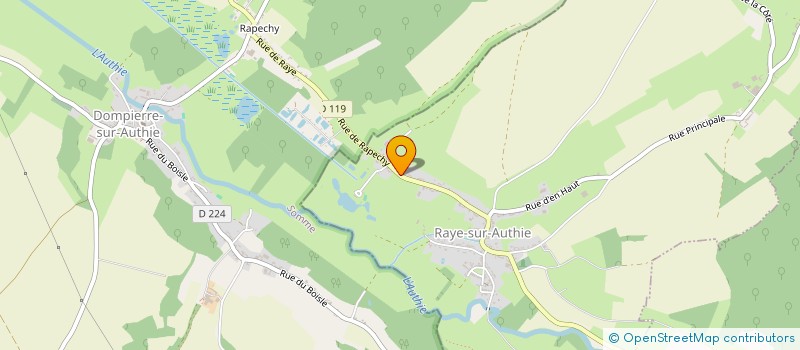 localisation de l'entreprise MADAME PERRINE MOUTON  RAYE-SUR-AUTHIE