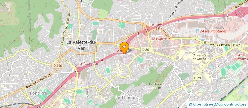 localisation de l'entreprise MADAME PERRINE PERON à LA VALETTE-DU-VAR