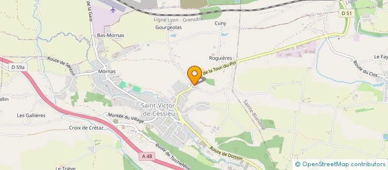 localisation de l'entreprise MADAME PERRINE SARRAGALLET  SAINT-VICTOR-DE-CESSIEU