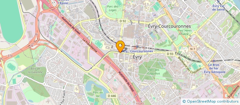 localisation de l'entreprise MADAME PERRINE VALANCONY  EVRY-COURCOURONNES