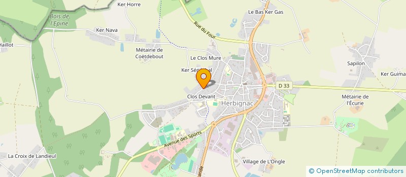 localisation de l'entreprise MADAME PERRINE VANHESSCHE à HERBIGNAC