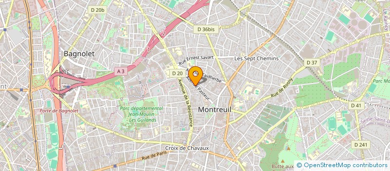 localisation de l'entreprise MADAME PERSHANG SHAFIGH  MONTREUIL