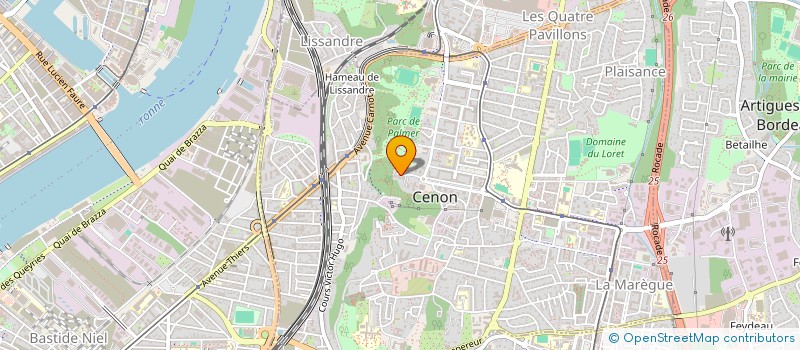 localisation de l'entreprise MADAME PHILIPINE CLAVEAU  CENON