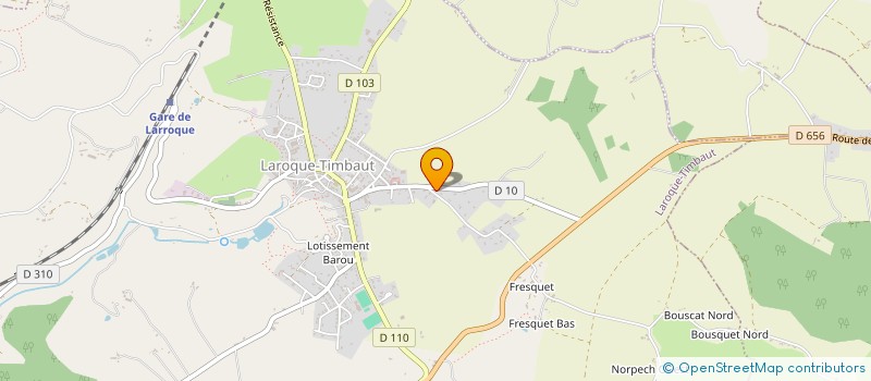 localisation de l'entreprise MADAME PHILIPPINE MATHIEU  LAROQUE-TIMBAUT