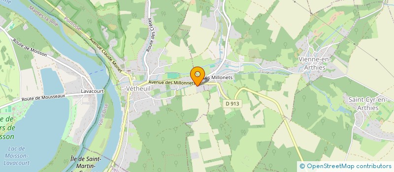 localisation de l'entreprise MADAME PHILIPPINE ROGER DE VILLERS  VETHEUIL