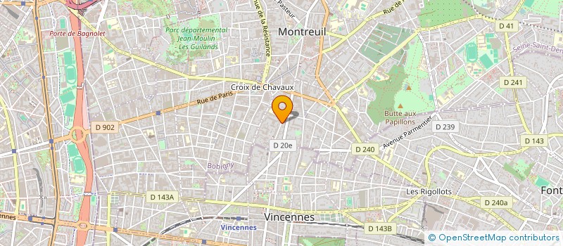 localisation de l'entreprise MADAME PIERRE ANTOINE à MONTREUIL
